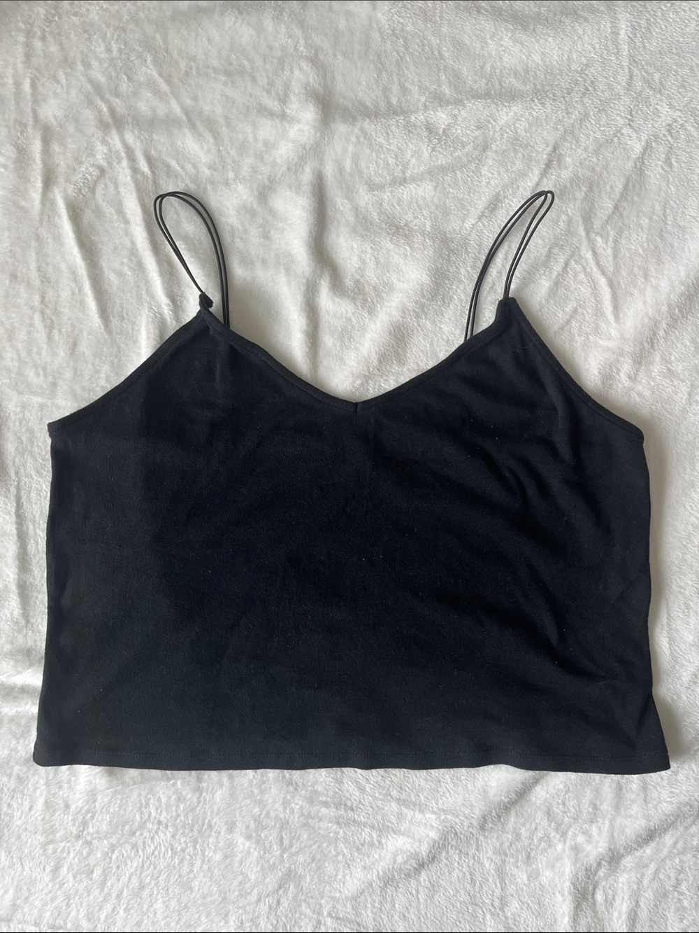 wild fable Black Spaghetti Strap Crop Cami